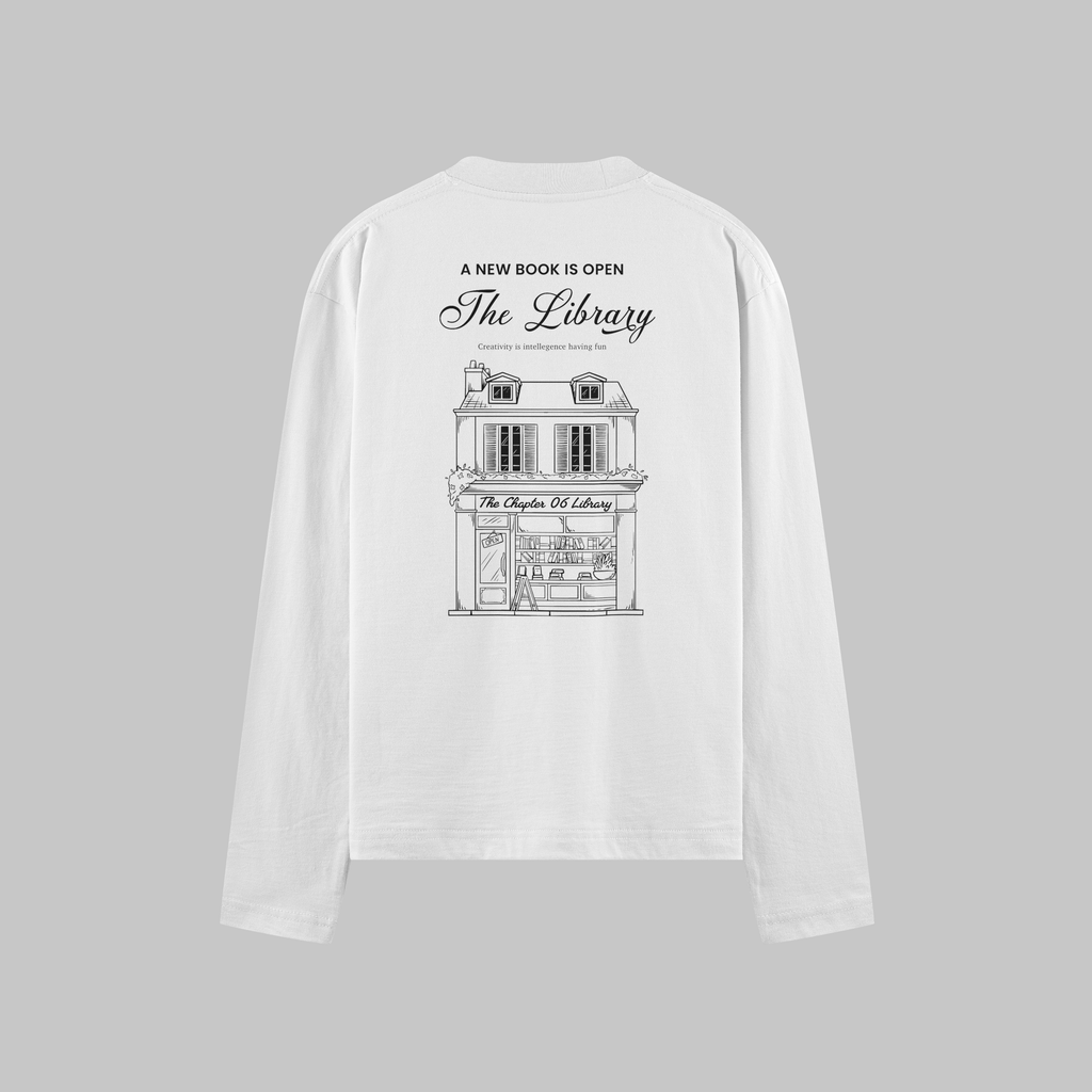 06 LIBRARY LONGSLEEVE - WHITE