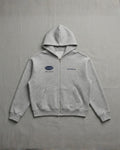 Zip-Up Boxy Hoodie | Grijs vest voor mannen